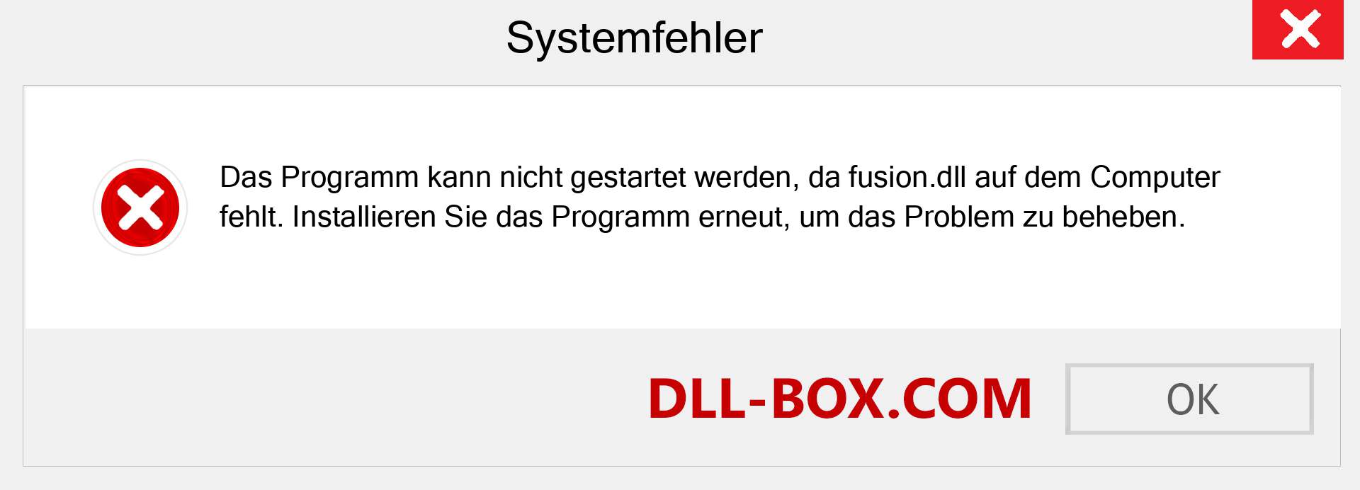 fusion.dll-Datei fehlt?. Download für Windows 7, 8, 10 - Fix fusion dll Missing Error unter Windows, Fotos, Bildern